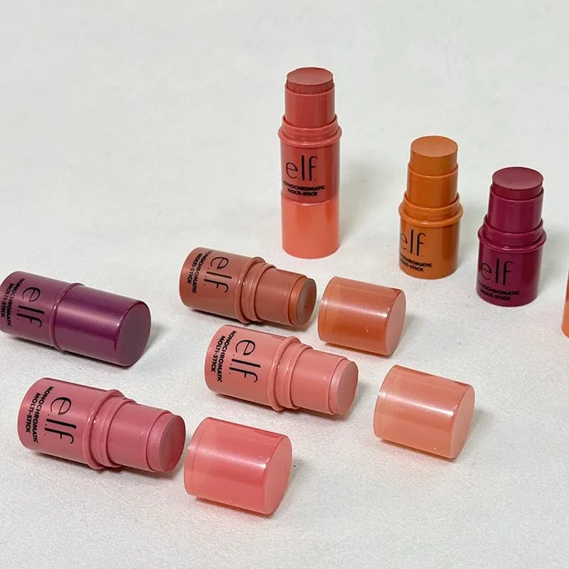 Elf Blush Contour Multi-funcional Blush Stick Dual-use para lábios e bochechas Matte Glow Primer Hidratante Base Minimizador de poros