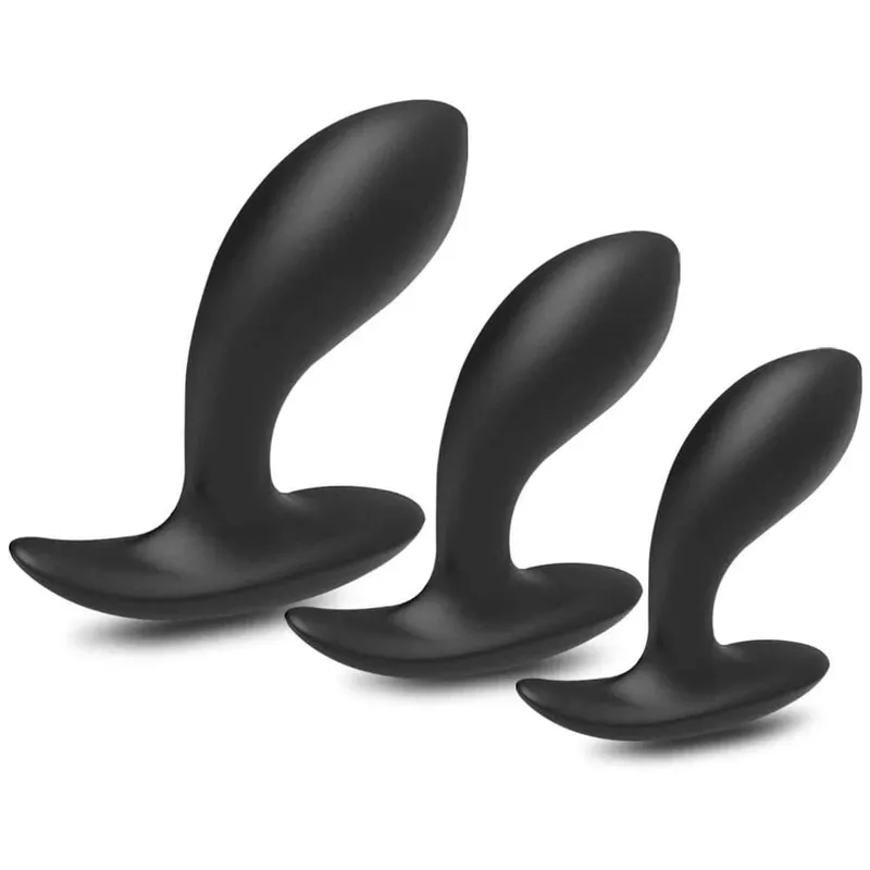 Silicone anal contas butt plug conjunto de treinamento enorme base queimada wearable oco anal plug massagem da próstata g ponto brinquedo sexual homem mulher
