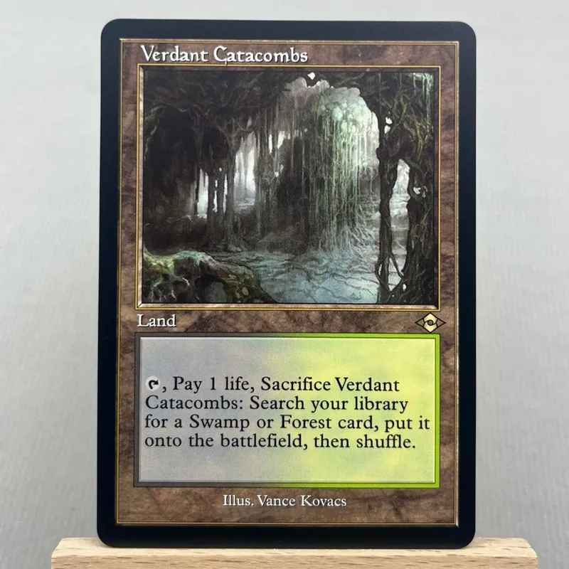 MH2 HOLO7-Ⅰ03 Cartões Tcg Alemão Núcleo Negro Ragavan Ágil Saga de Urza Buscar Terras Áridas Mesa os Cofres da Cabal
