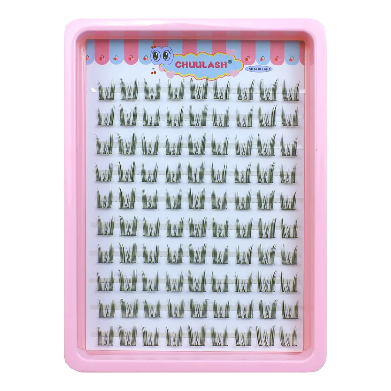 10 linhas olho de gato único cluster cílios postiços natural cosplay maquiagem cílios postiços auto-adesivo natural extensão de chicote fino