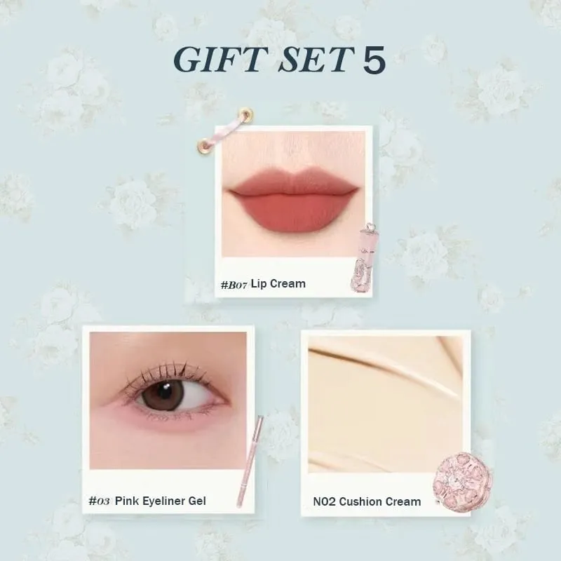 Flores sabe coelho jardim coleção presente conjunto maquiagem sombra paleta veludo fosco batom batom creme blush de maquillaje