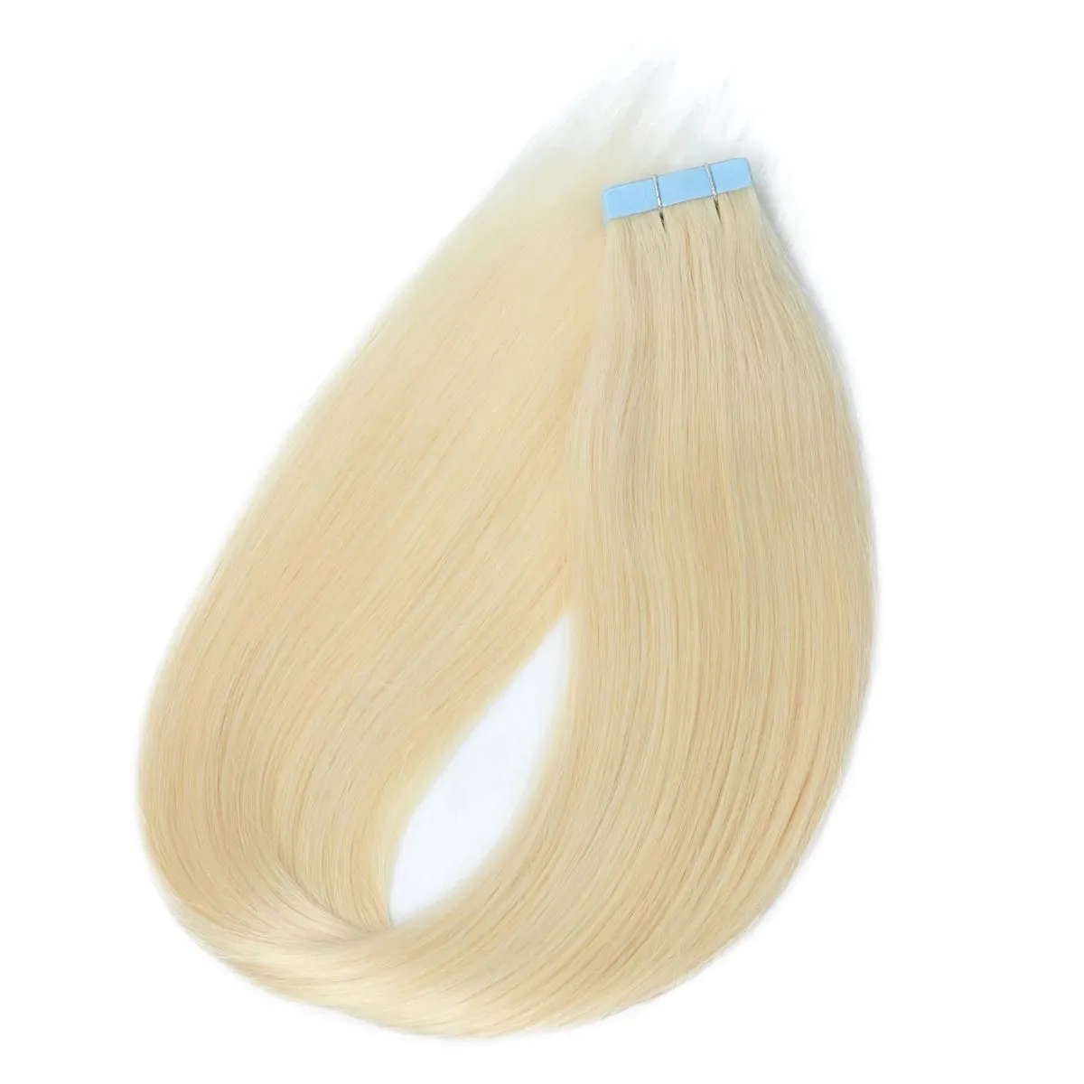 20Pcs/Pack Tape In Human Hair Extensions Suitable for Women with Invisible Adhesive Tape Ins Seamless Straight Hair for Volume & Length
