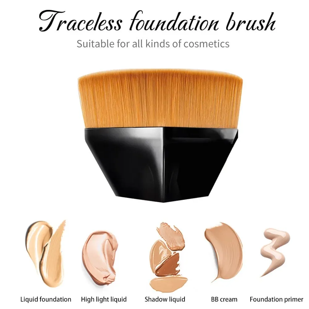 Pincel mágico de maquiagem para base, creme bb líquido sem rastros, escova de cabelo macia de fibra de alta densidade, ferramentas de beleza para meninas com caixa