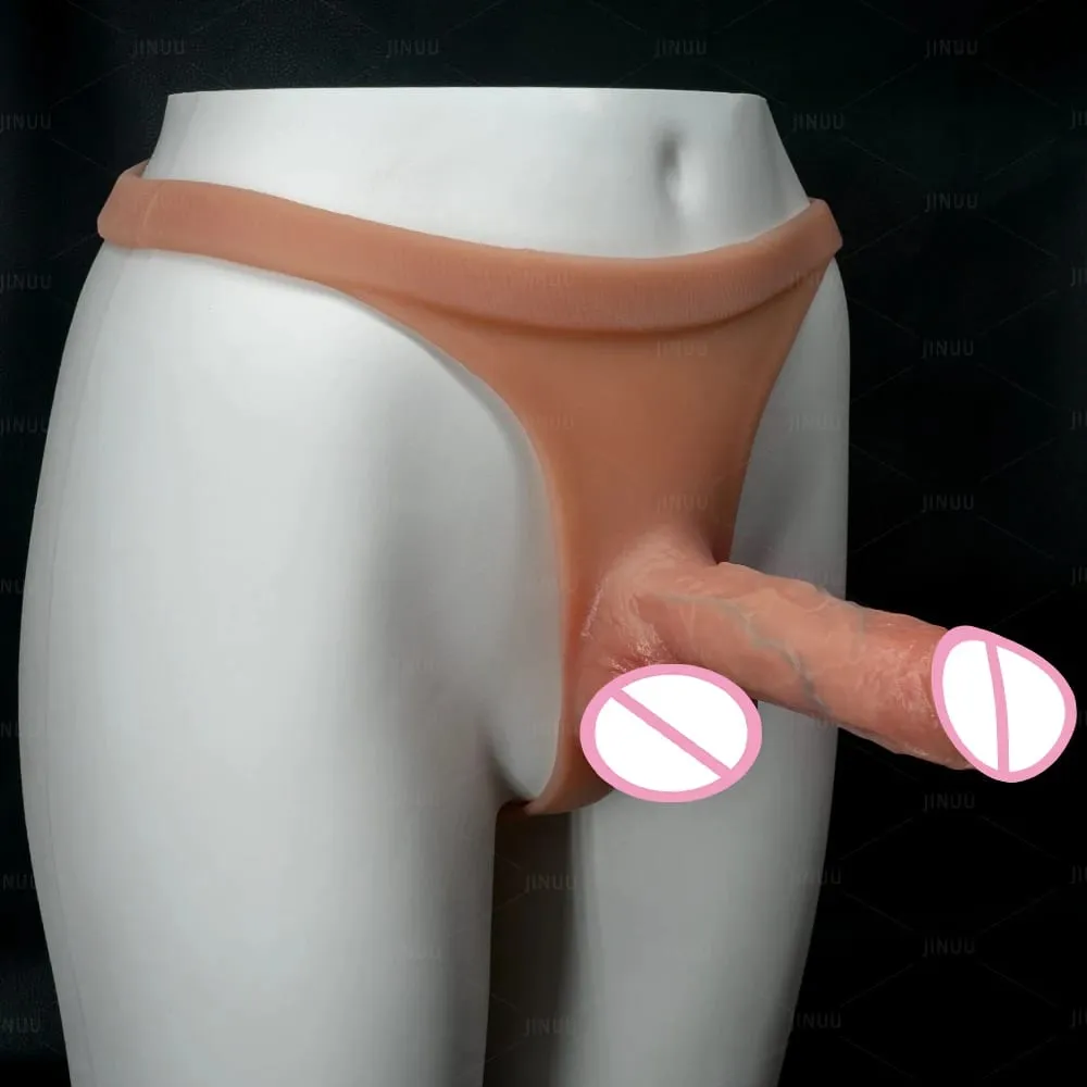 Pulseira de silicone em vibrador para lésbicas gays reutilizáveis ​​pênis sólido sensação de pele vibrador calças strapon pênis brinquedos sexuais para mulheres 18 +