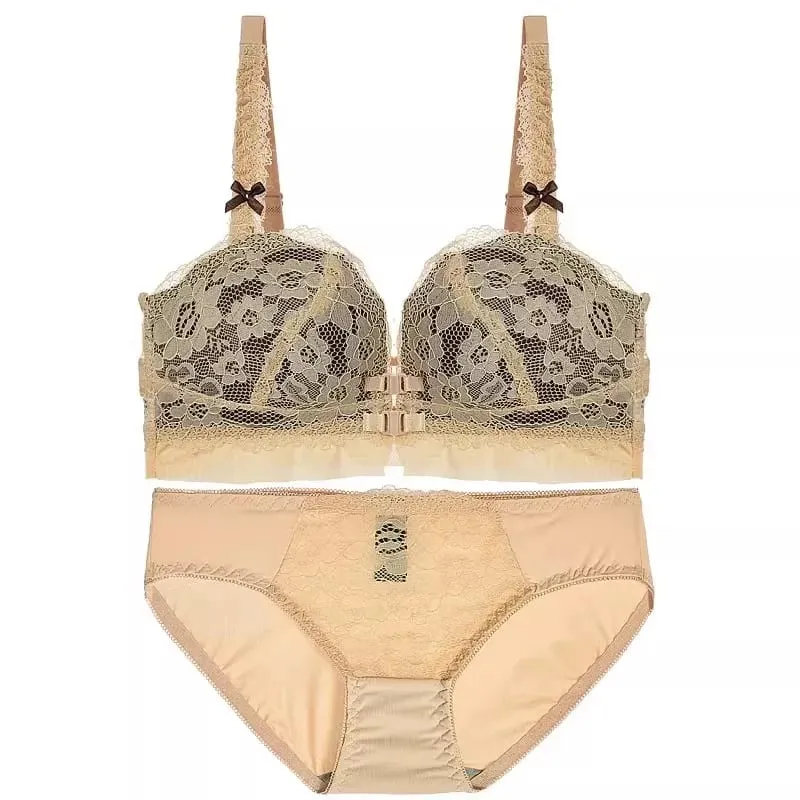 Conjunto de sutiã sem fio com botão frontal da YUQI – Lingerie sem costura anti-flacidez espessada e modelada para mulheres | Emagrecimento e design sexy — image 2