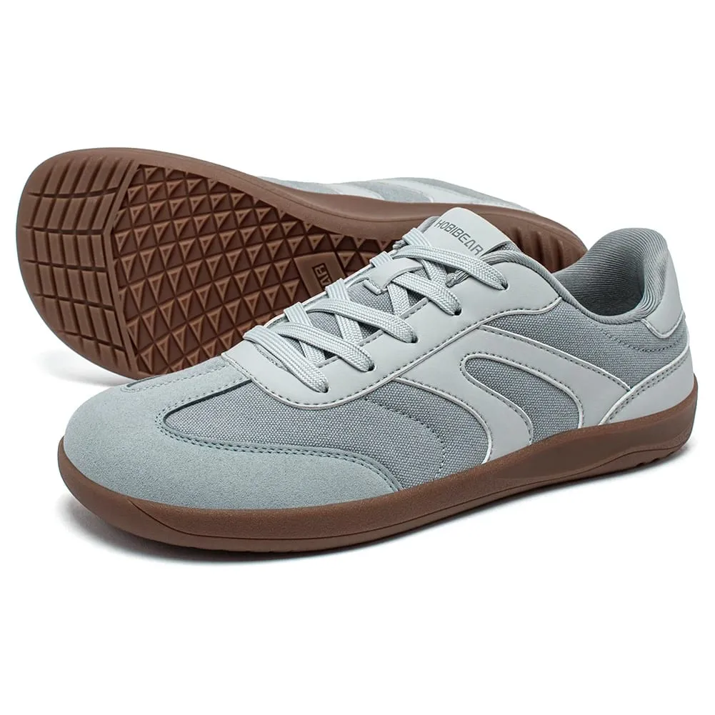 Tênis de dedo largo descalço unissex zero drop sapatos de lona minimalistas antiderrapantes com cadarço para caminhada
