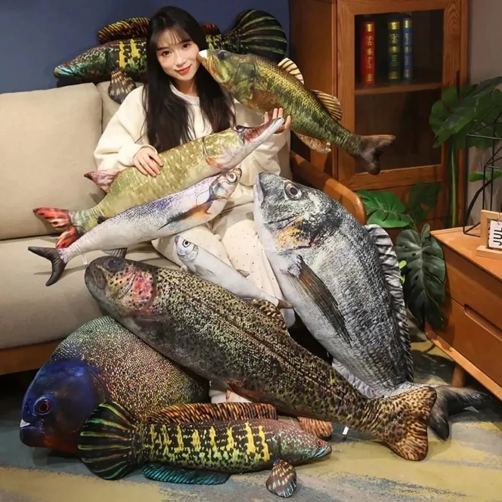 Almofada do sofá poleiro simulação peixe travesseiro recheado garoupa dos desenhos animados peixe macio pp algodão peixe anime travesseiro presentes
