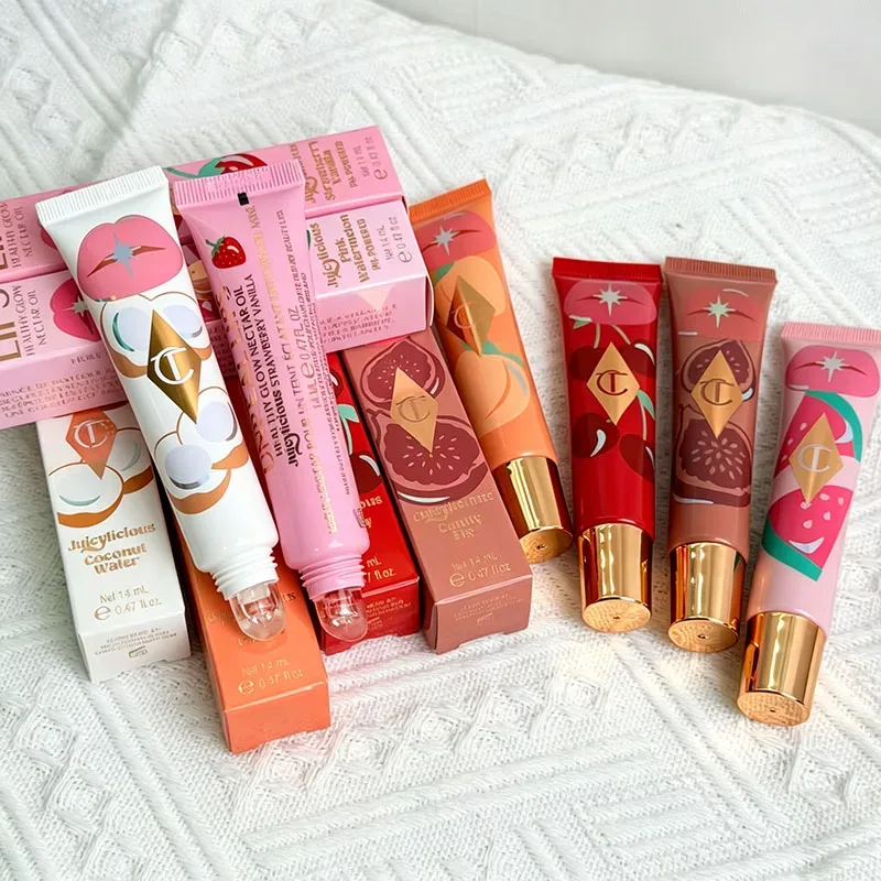 Charlotte Jelly Lip Gloss Alto Brilho Hidratante Volumizante Vitamina E para Uso Diário Gloss Bálsamo Natural Tilbury Cosméticos