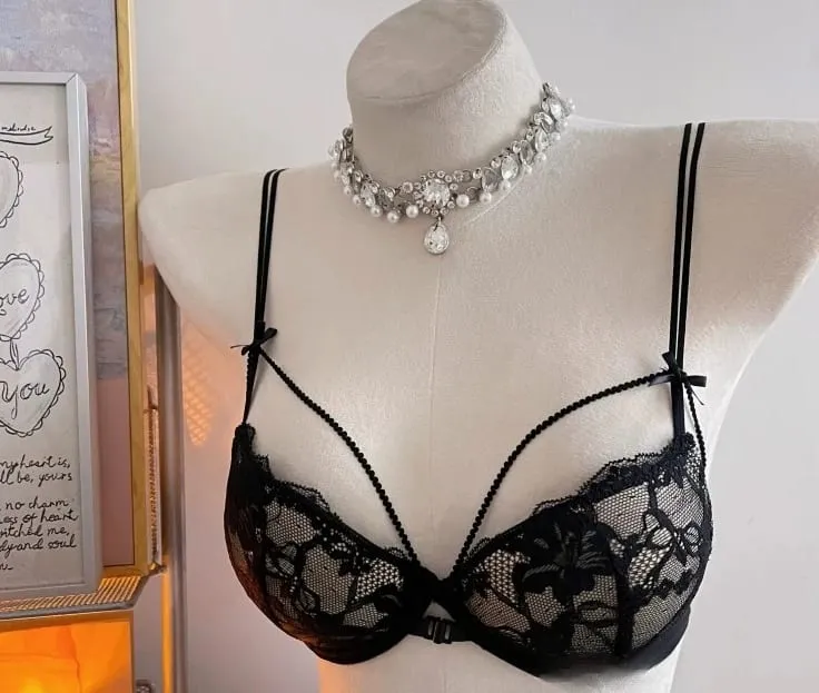 Sutiã feminino beleza com renda traseira, fechamento frontal, sem arame, alças finas, lingerie respirável para busto pequeno 32-38, roupa casual
