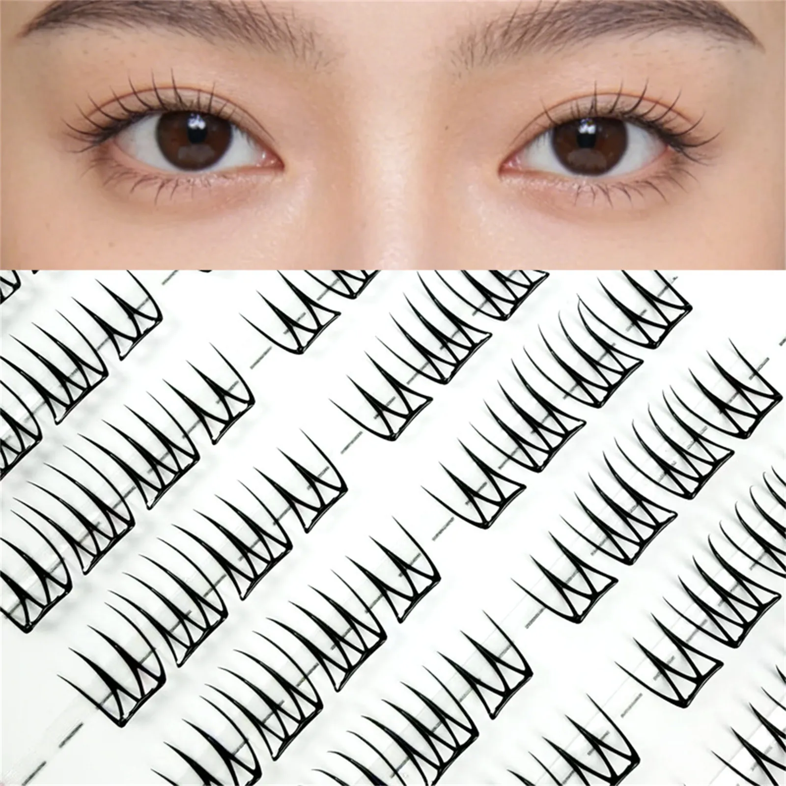 Grupo feminino 3.0 cílios postiços estilo natural coreano pequenos cílios finos de fibra sem necessidade de cola c curvado diariamente fundamentos de maquiagem dos olhos