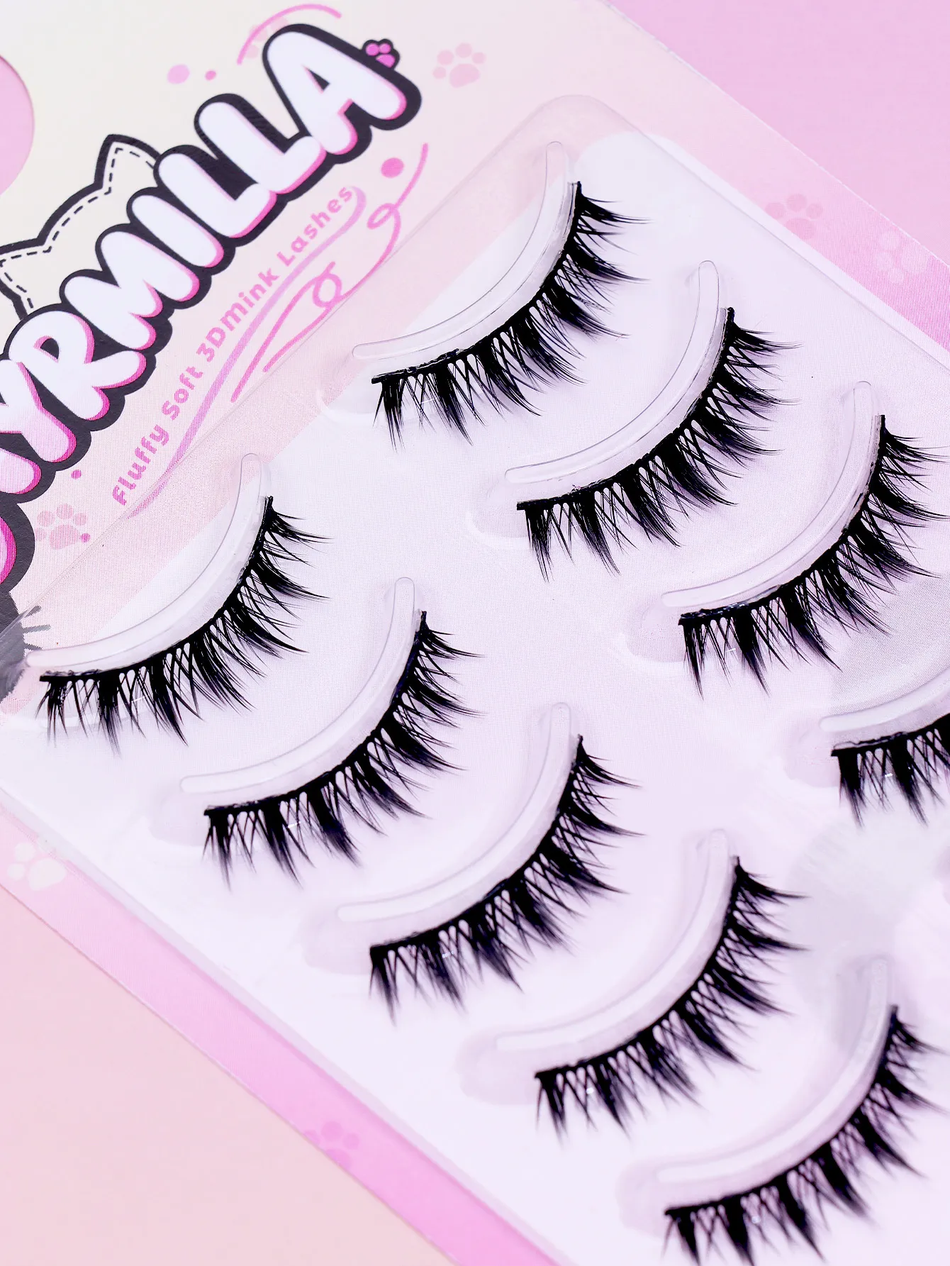 Spiky Devil Cat‑Eye False Eyelashes 5‑10mm Wispy Spiky Strip Lashes Natural Fluffy Fox Eye Lash Extension Soft 3D Mink‑Like