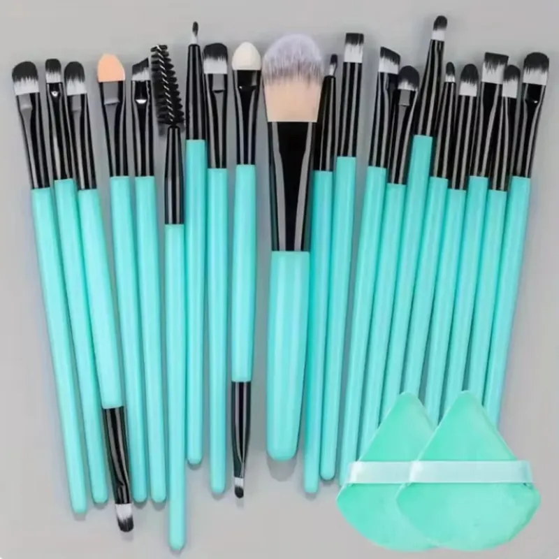 Conjunto de pincéis de maquiagem, 20 peças, delineador, mistura, pincéis de maquiagem para bochechas, olhos, base cosmética, conjunto de pincéis de maquiagem