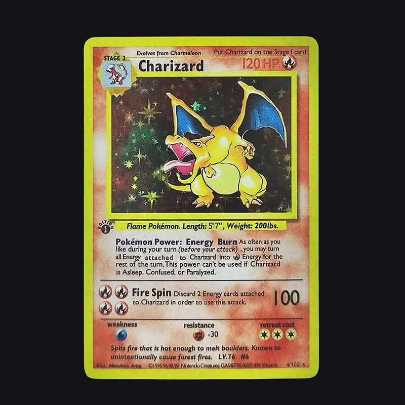 Proxy PKM Inglês JOGO 1ª EDIÇÃO Charizard Blastoise Venusaur Mewtwo Holo TCG Game Collection Card
