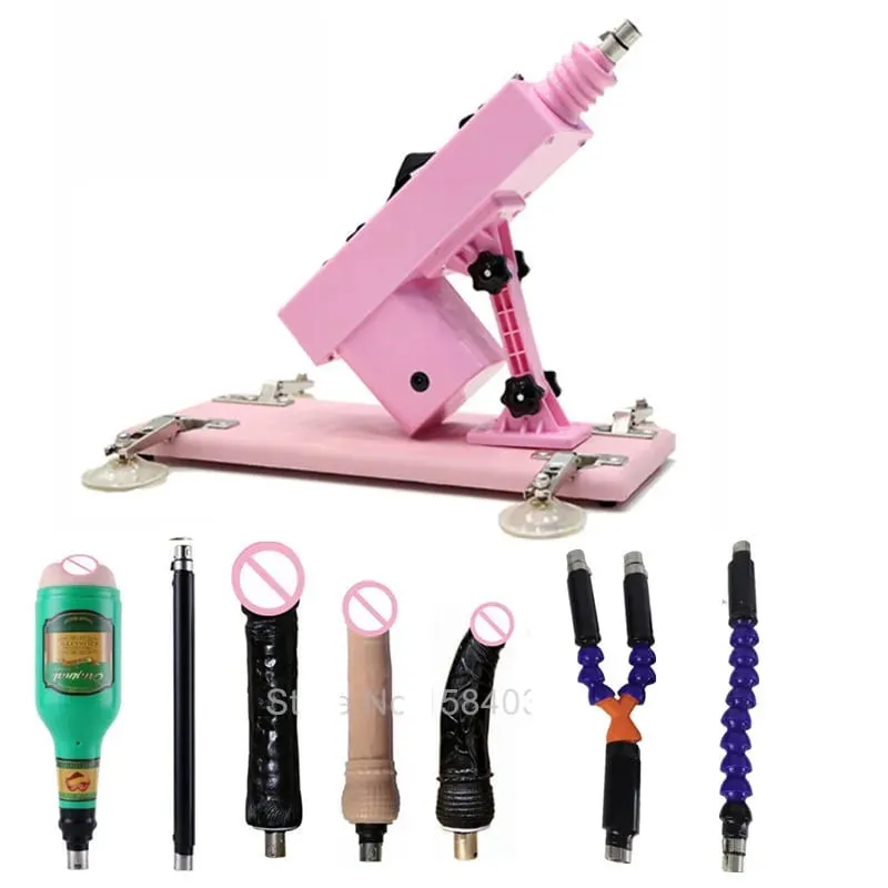 Máquina sexual vibartor automática, motor forte, com acessórios de vibrador, arma ajustável, máquina de amor, brinquedos sexuais para homens, mulheres, jogo adulto