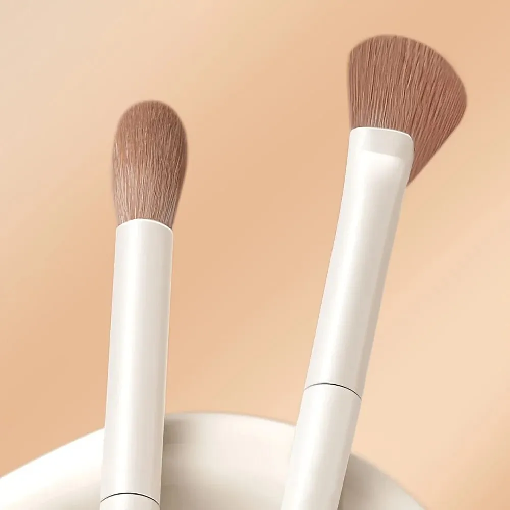 12pcs conjunto de pincéis de maquiagem profissional com pincéis Kabuki e cerdas de nylon - kit inicial completo adequado para blush de base
