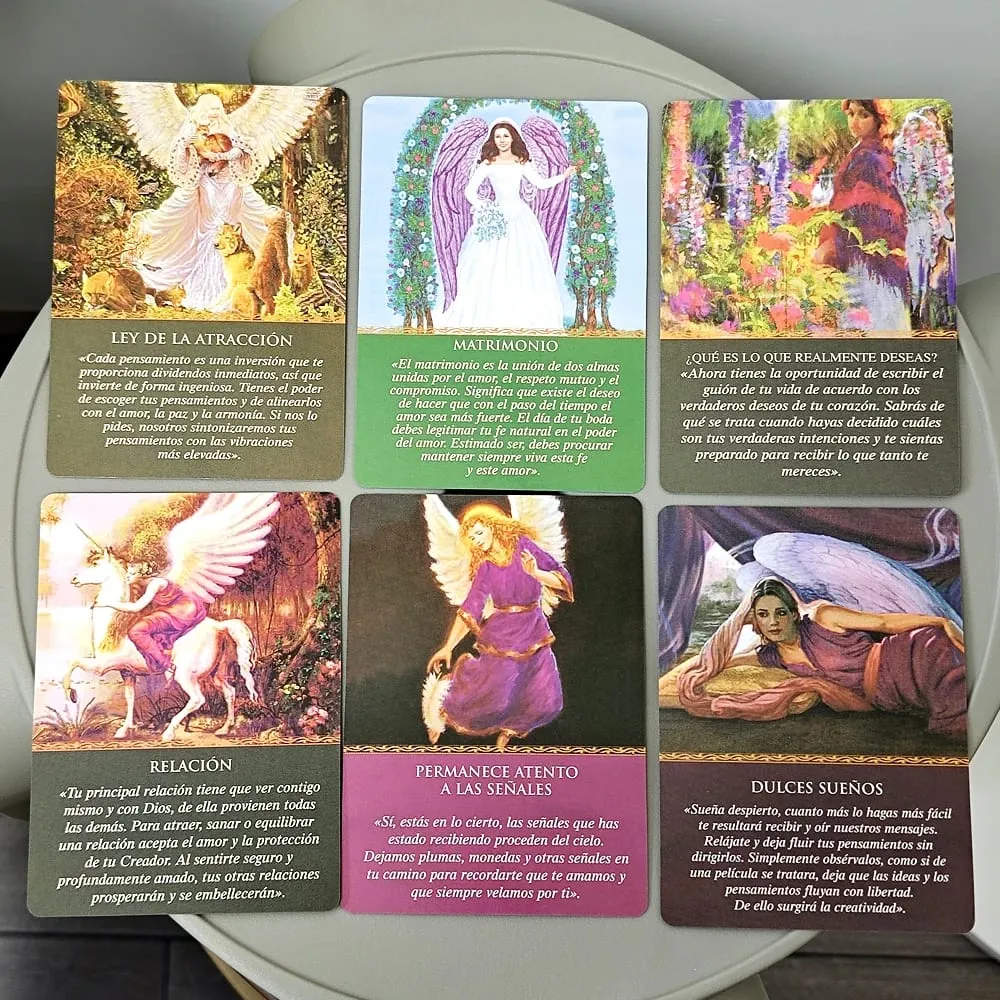 Daily Guidance From Your Angels Oracle Deck 10.4*7.3cm Spanish Edition 44 Pcs Cards