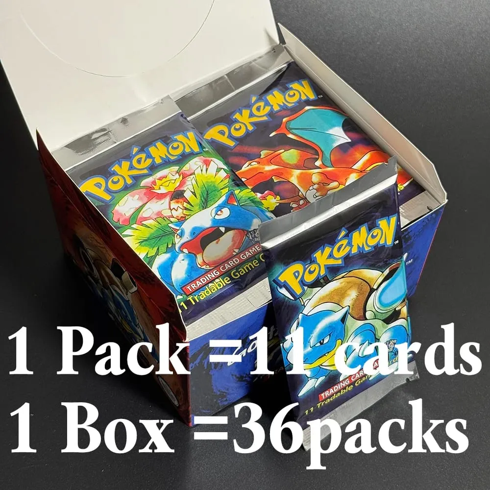 1ST Edition Base Set 1999 Booster Pack TCG Base Set Unlimited Game Cards Pokemon Charizard Blastoise Venusaur PTCG Collectible
