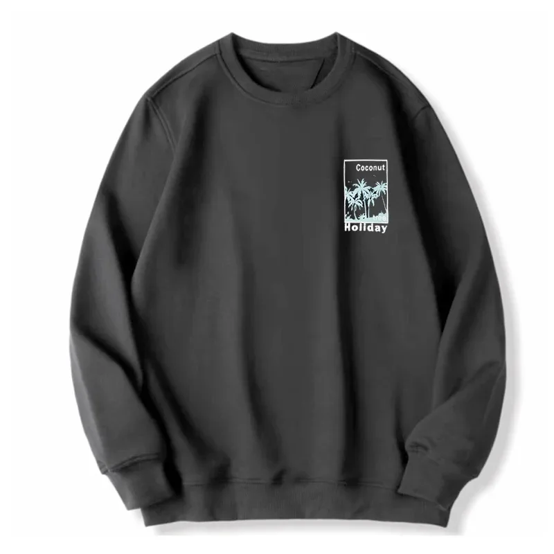 運動衫套頭衫男士超大毛衣加大尺碼 6XL 7XL 8XL 男士圓領長袖印花寬鬆上衣大尺碼服裝
