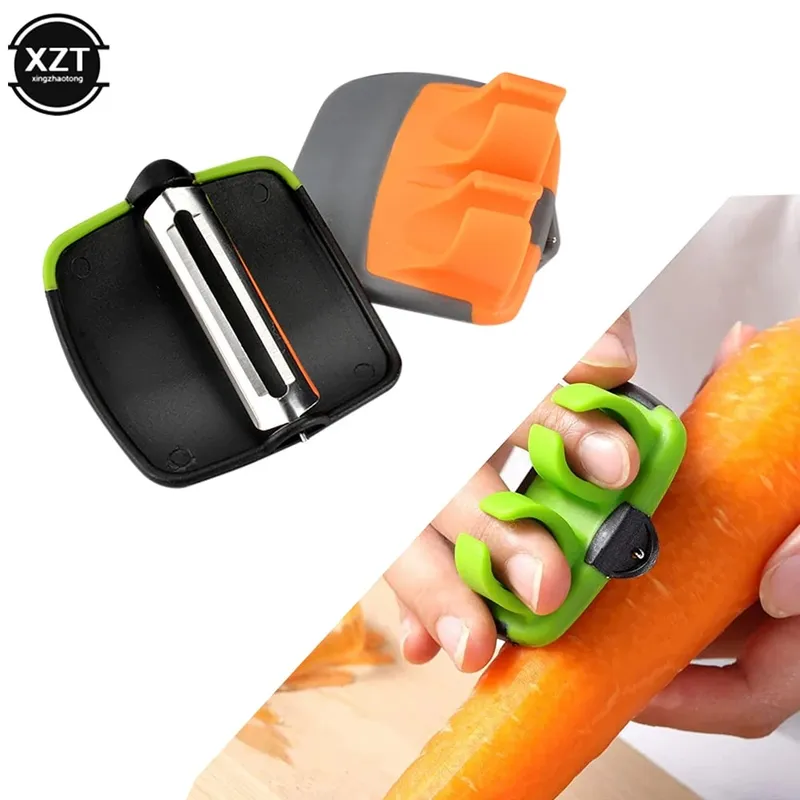 Cozinha multifuncional dedo descascador de palma fácil segurar gadgets vegetal frutas slicer descascador utensílio descascador de cozinha durável