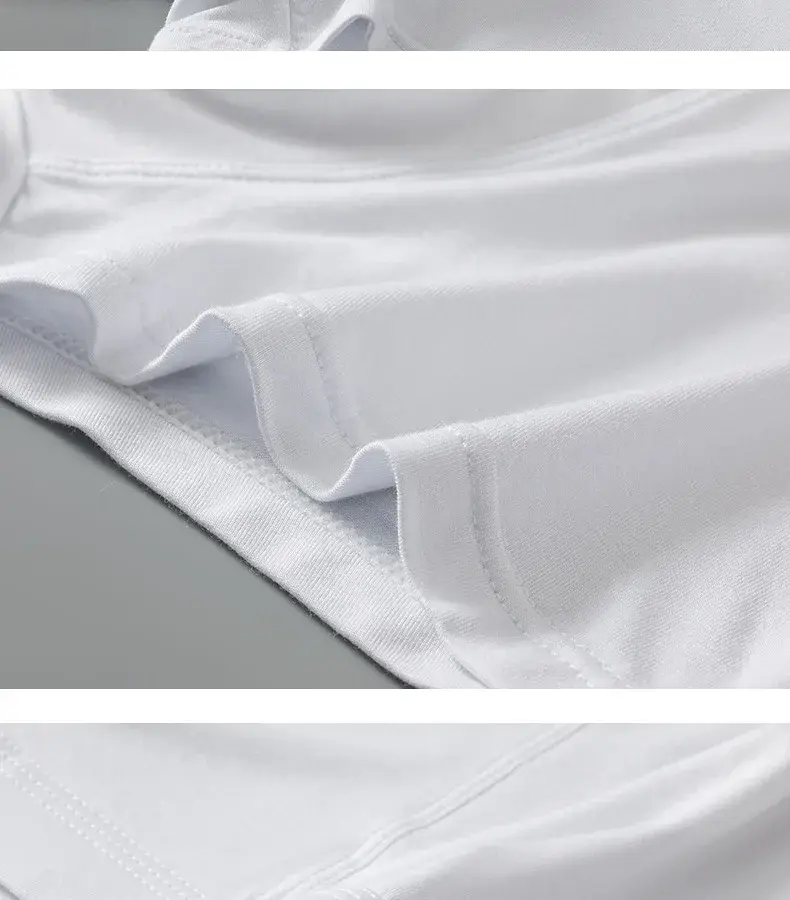 3 Pieces Lot Bamboo Fiber White Underwear Men Breathable Solid Boxer Shorts Soft Sexy Panties Sets Male Interior Clothing XXXL