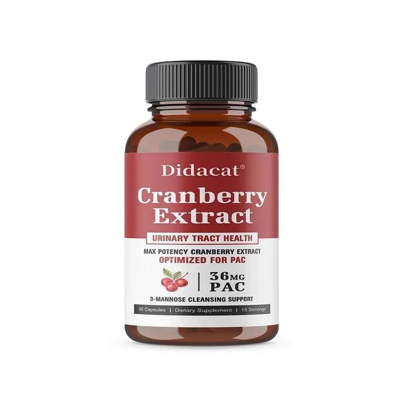 36 mg PAC de Extrato de Suco de Cranberry Superior - Mais D-Manose Apoia a Saúde do Trato Urinário Cápsulas de Cranberry para Mulheres