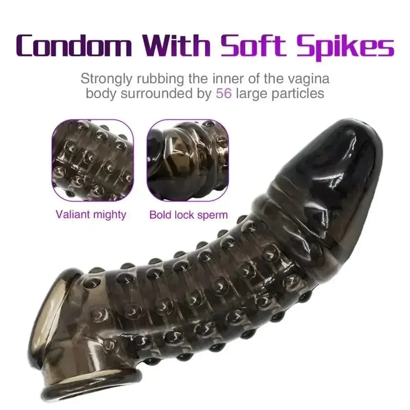 Extensor de pênis reutilizável, anéis penianos, atraso na ejaculação, camisinha para pau, capa de silicone, ampliação, brinquedos sexuais para homens