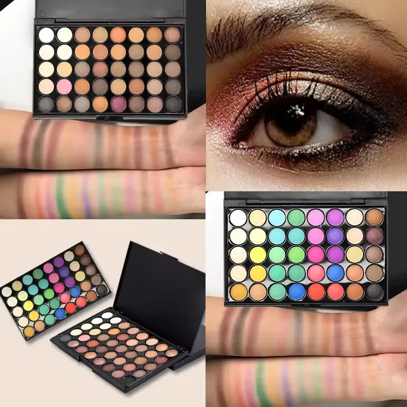Kit Kosmetik Serbuk Palet Kalis Air Matte Glitter Eyeliner Pensil Kening Pen Maskara Berus Solek Kosmetik Mata — image 2