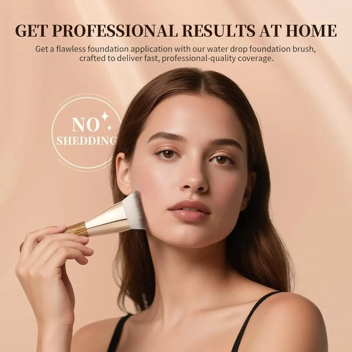 Ducare pincel de base angular profissional, creme líquido, pó, contorno, mistura e polimento, ferramenta cosmética de maquiagem facial