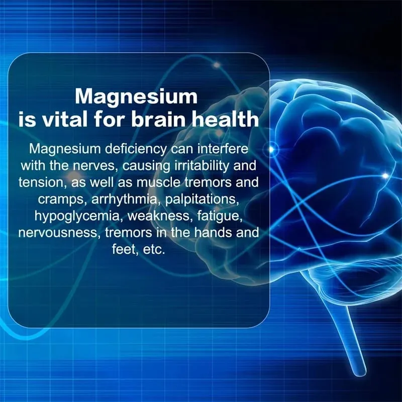 Magnesium L-Threonate Supplement – Promotes Brain Health and Enhances Memory Boosts Nerve Energy Sleep Support Cognition