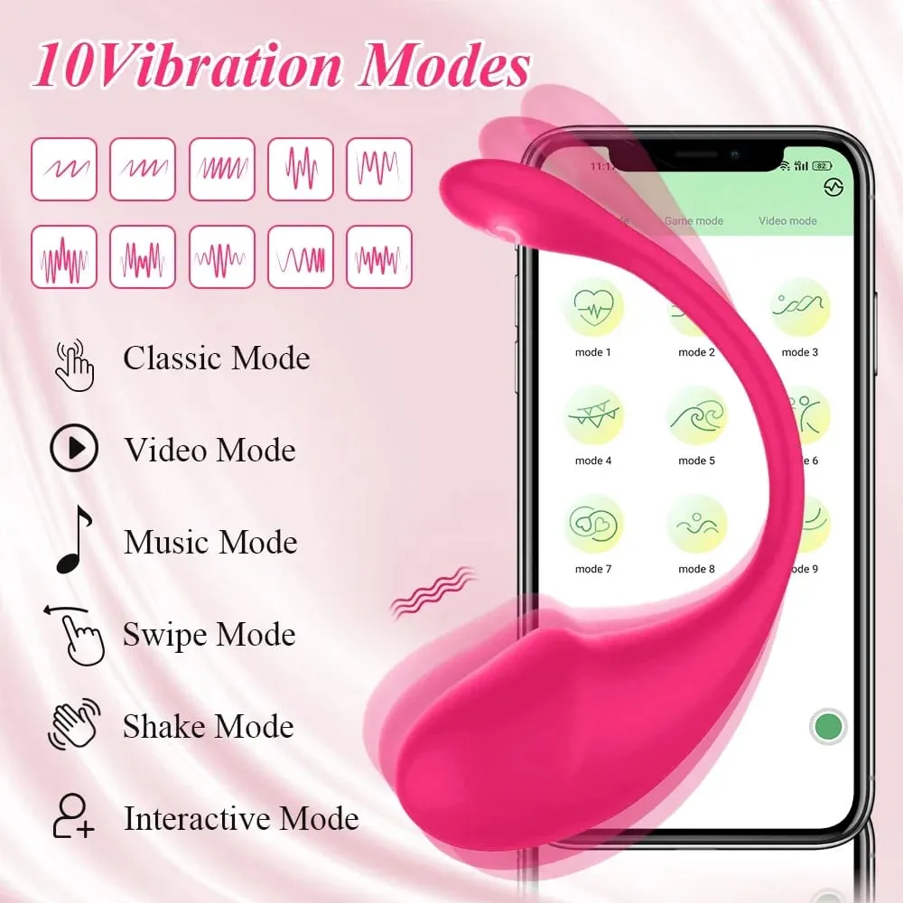Vibrador ponto g sem fio para mulheres, aplicativo bluetooth, ovo vibratório, estimulador de clitóris, uso vaginal, massageador, brinquedo sexual adulto, casal