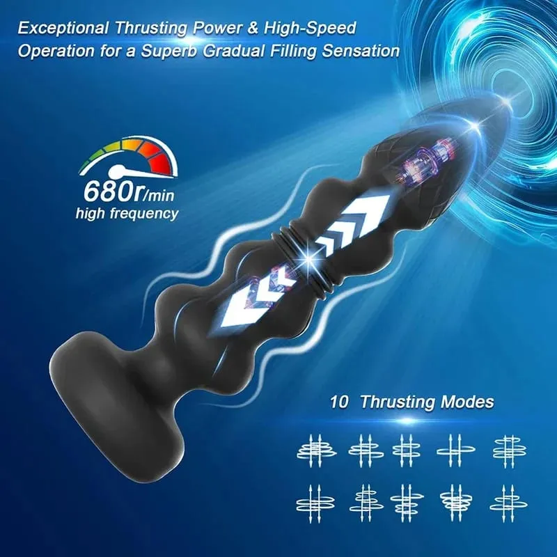 Plugue vibratório telescópico para bunda, vibrador anal sem fio, brinquedos remotos para mulheres, vibrador anal, massageador de próstata, homens, buttplug