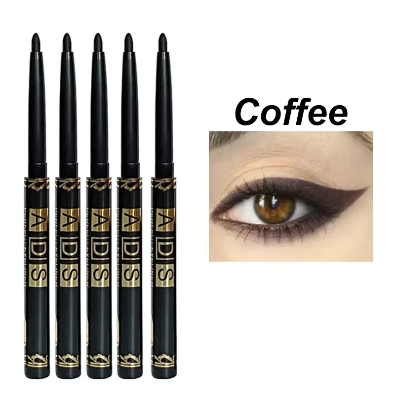 Automatic Gel Eyeliner Pencil Waterproof Long Lasting Black Eye Liner Twist-Up No Sharpening Easy Glide Makeup for Women