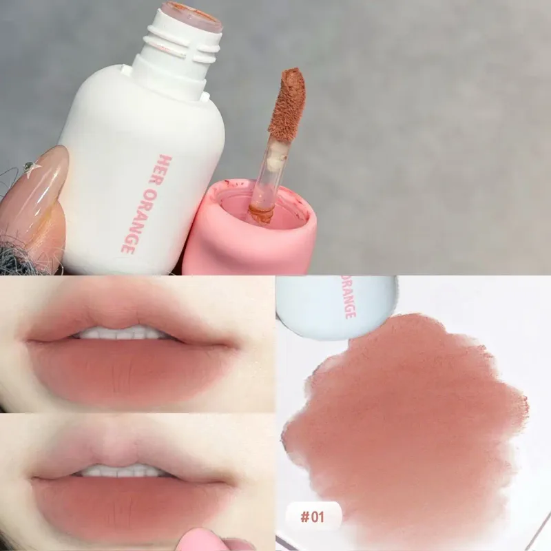 Herorange Soft Matte Lip Mud Não Secante Longo Desgaste para Viagem Diária Acessível Maquiagem