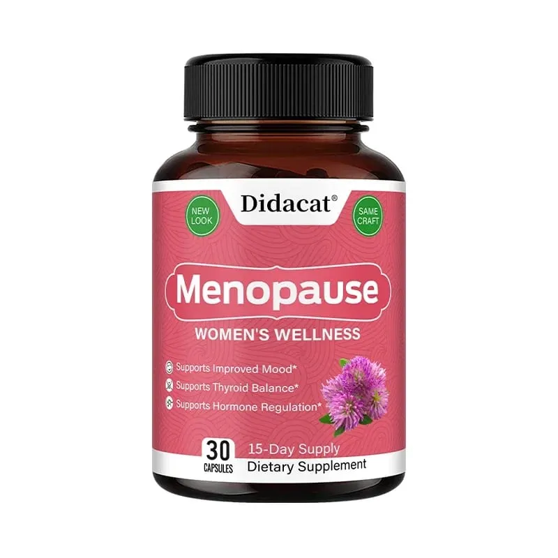 Cápsulas de alívio da menopausa apoiam o controle de peso, melhoram o metabolismo, suplementos de humor, antiestresse, fadiga e ansiedade