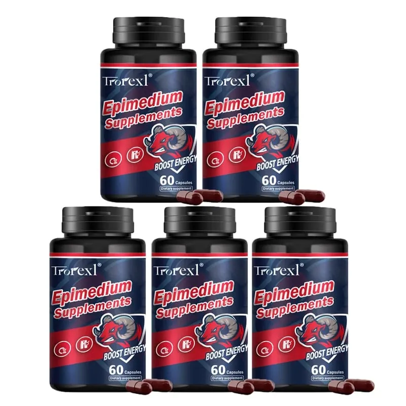 Suplemento masculino de resistência e energia para tumescência, complexo Eleuthero Root Wolfberry Epimedium