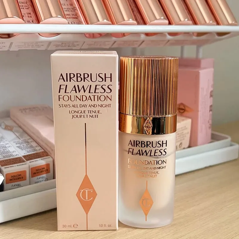 Charlotte tilbury ct conjunto de maquiagem base pó antioxidante suave fino alta à prova d' água base de essência nutritiva para a pele