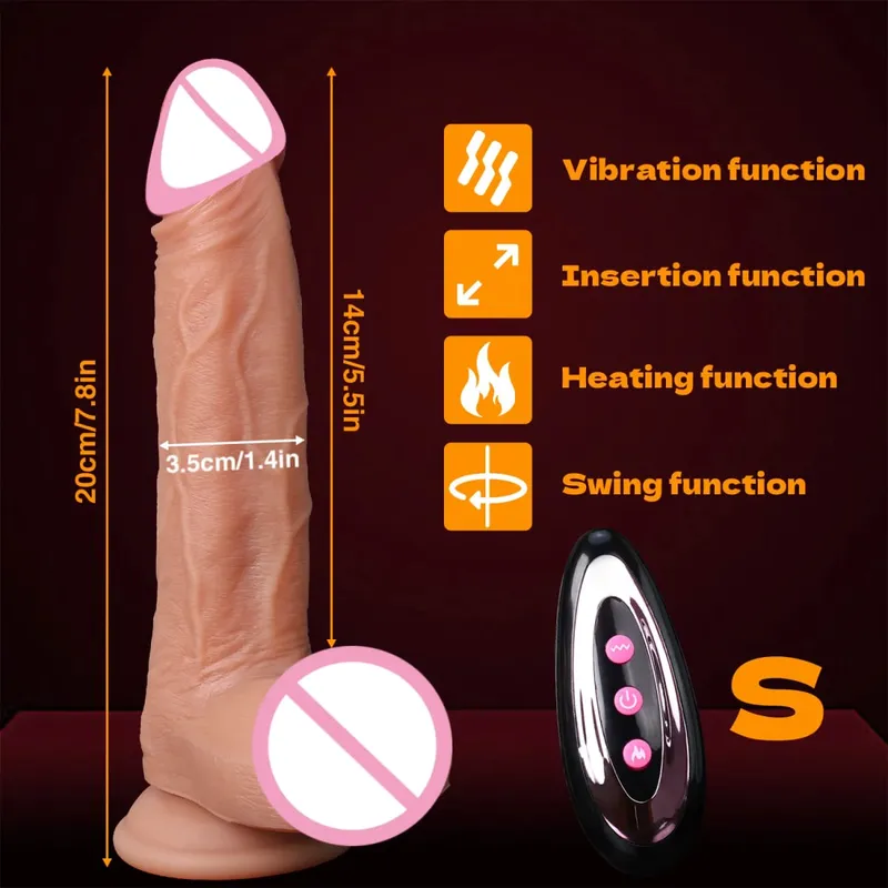 Vibrador realista telescópico, pênis artificial, masturbação feminina, ponto g, massageador vaginal, pau grande, brinquedos sexuais para mulheres 18 +