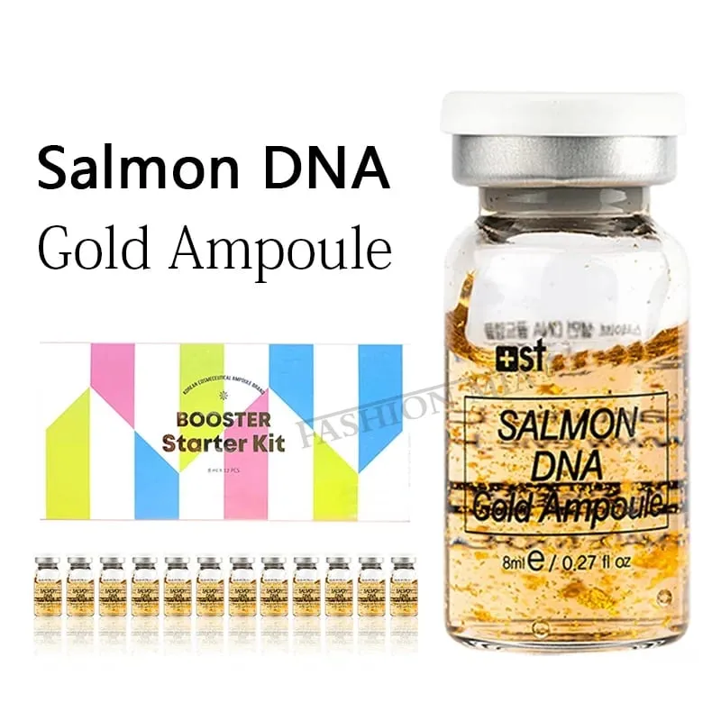 Coreia 8ml bb creme ampola iniciante starter kit rosto fundação salmão dna soro hidratar branqueamento cosméticos