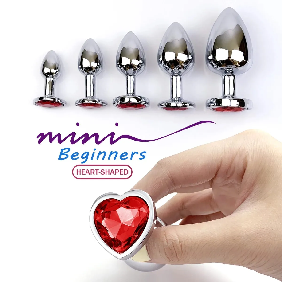 5 tamanhos coração metal cristal anal plug aço inoxidável butt plug masturbação estimulador vibradores adultos brinquedos sexuais para mulheres homens