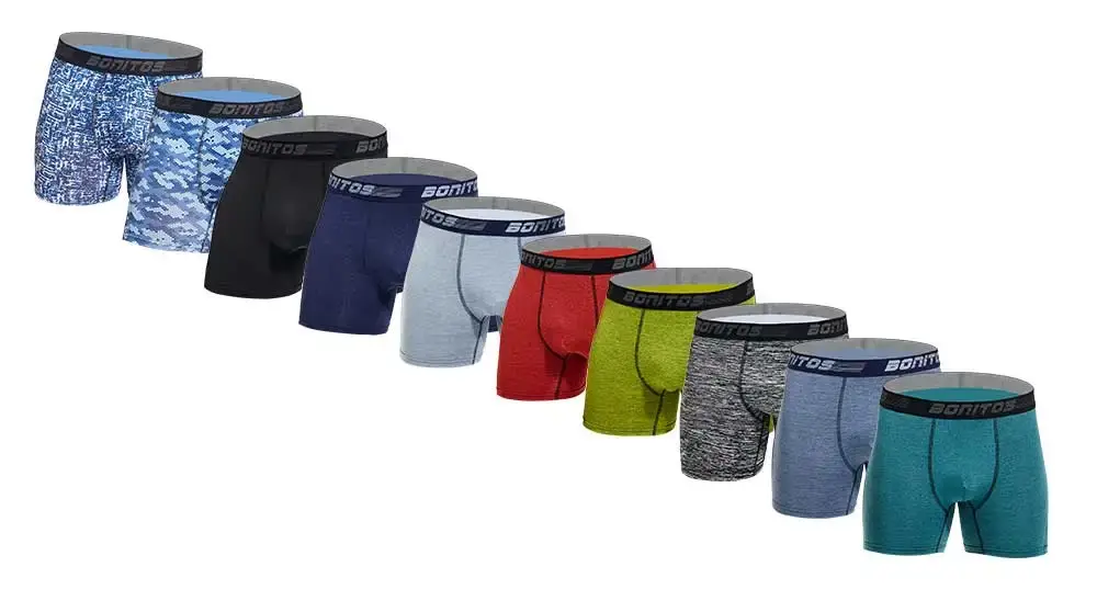 4pcs Men's Panties Sexy Underpants Mens Polyester Boxer Short Brand Underwear For Man Boxers Breathable Trunks M-XXXXL
