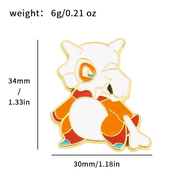 Cute Pikachu Brooch Anime Figures Gengar Psyduck Squirtle Togepi Bulbasaur Enamel Lapel Pin Badges on Backpack