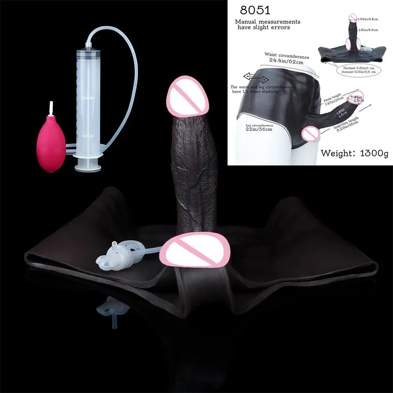 Silicone anal plug esguichando calcinha vibrador com músculos abdominais pênis sólido vaginal anal masturbador brinquedo sexual para o sexo feminino