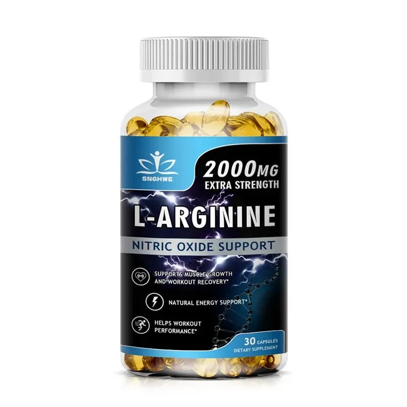Super Arginina - suplemento pré-exercício de 2.000 mg - promove o crescimento muscular e fortalece a energia e a resistência muscular