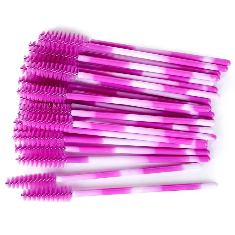 50/100 pçs escova de maquiagem cílios sobrancelha escovas pente descartável rímel varinha cílios extensão suprimentos cosméticos compõem ferramentas