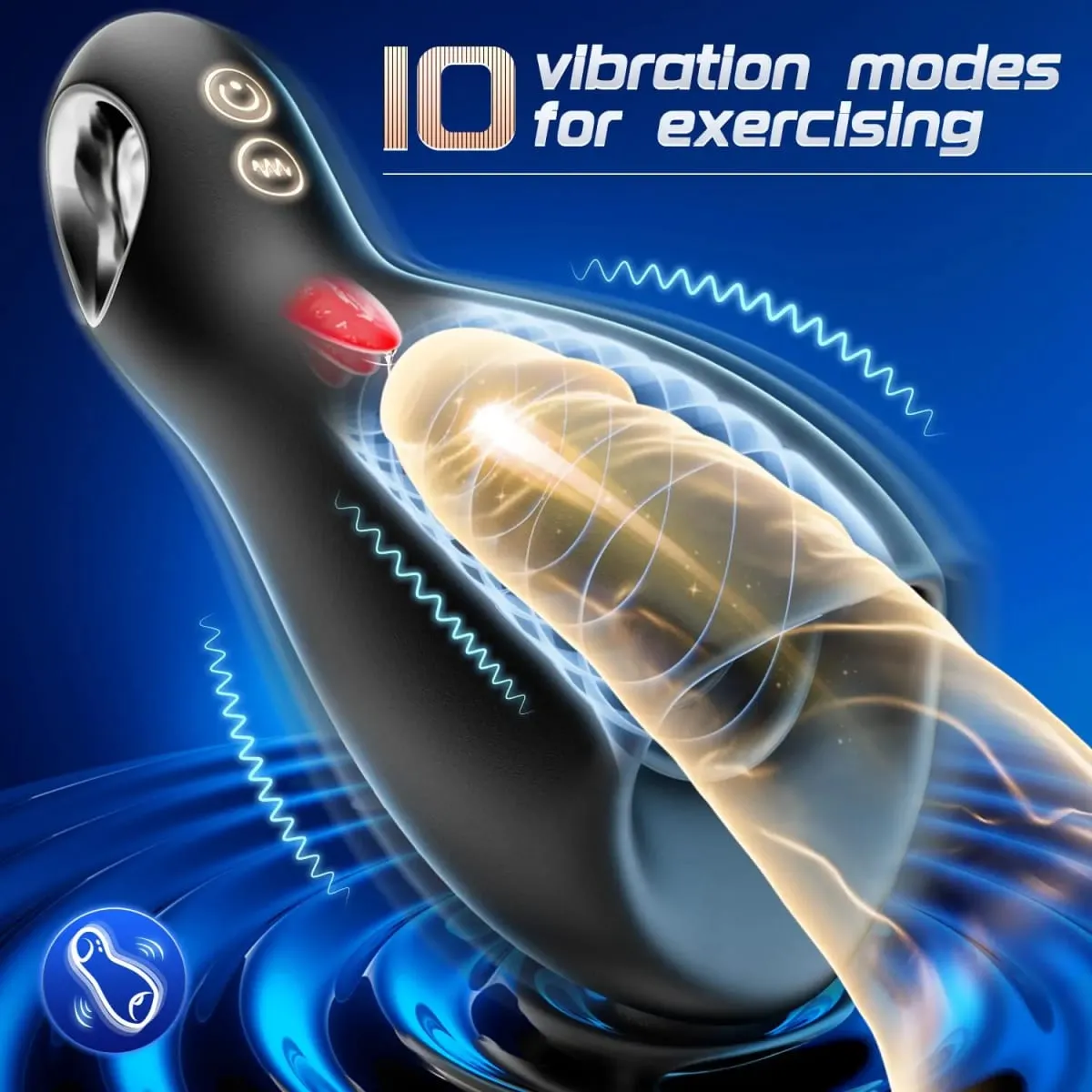 Língua lambendo pênis vibrador para homem galo anel ejaculação atraso testículos períneo escroto estimulador brinquedo sexual para casais — image 3