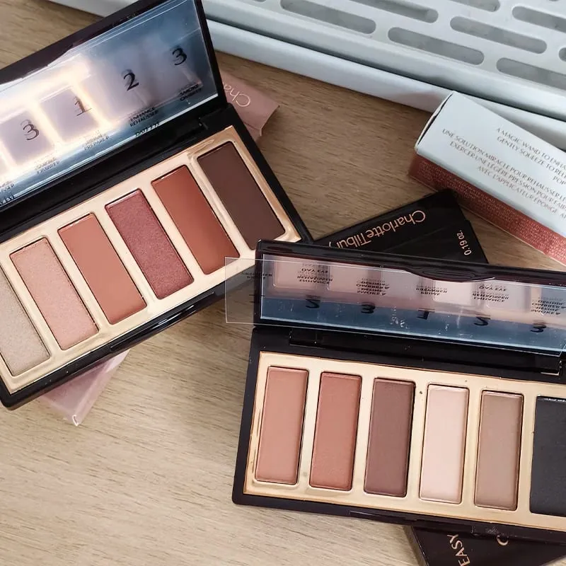 Luxury Charlotte Tilbury Brand Makeup 6 Colors Eye Shadow Disc 8.2g Matte Pearl Finish Naked Color Series Beauty Eye Cosmetics