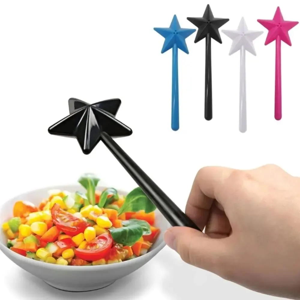 High Quality Plastics Salt Shakers Refillable Star Seasoning Shaker Household Long Hand Salt Pepper Magic Wands Kitchen & Dining