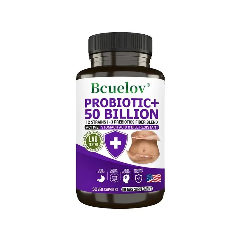 Probióticos + Prebióticos - Melhoram a digestão e a imunidade Alivia a constipação Suplemento de saúde intestinal para desintoxicação do cólon