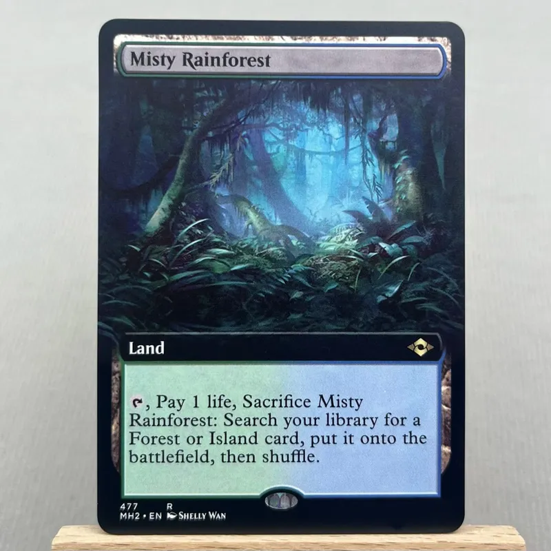 MH2 HOLO7-Ⅰ03 Cartões Tcg Alemão Núcleo Negro Ragavan Ágil Saga de Urza Buscar Terras Áridas Mesa os Cofres da Cabal