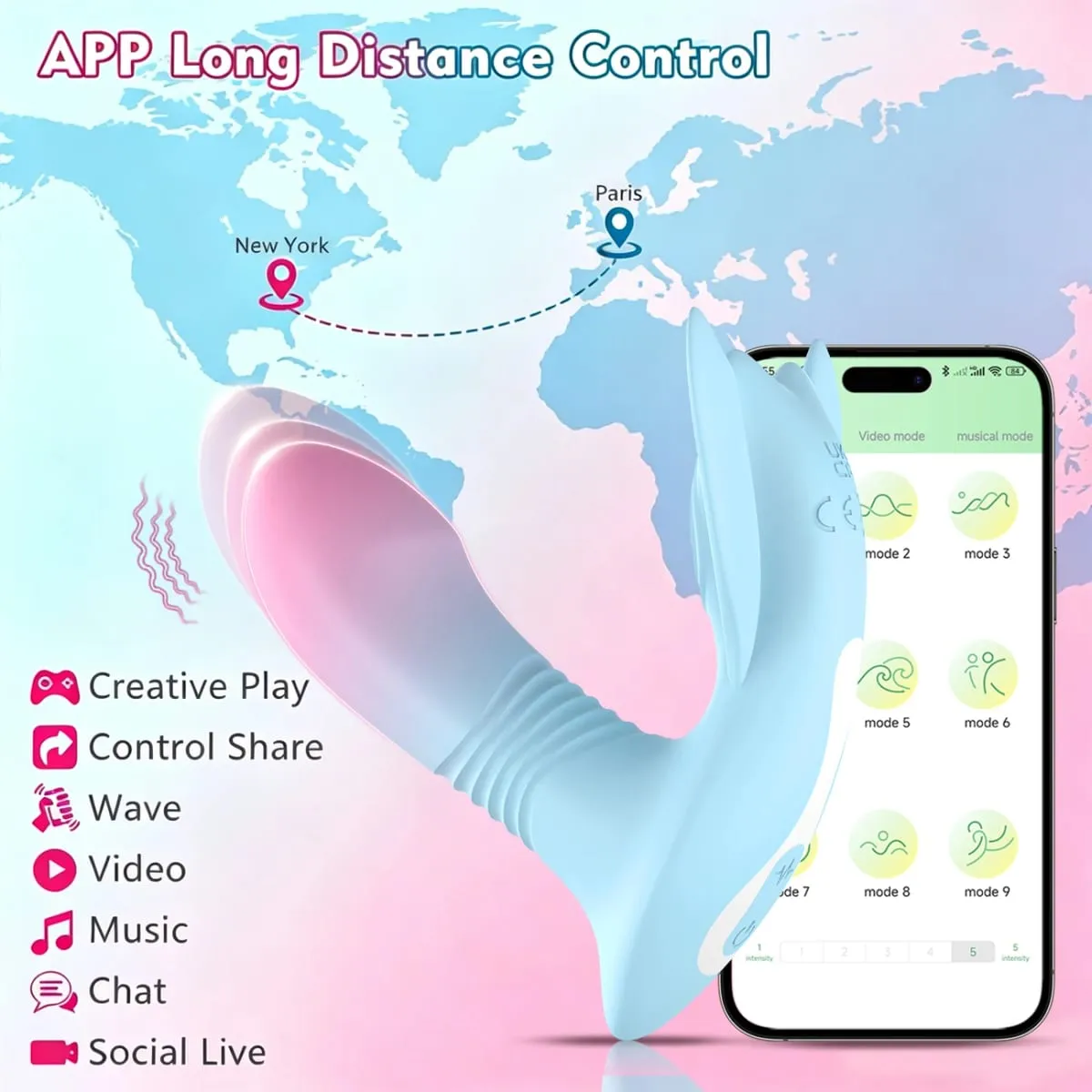 Vibrador telescópico wearable remoto do aplicativo 10 vibrando empurrando g ponto vibrador com silicone líquido massagem vaginal brinquedos sexuais adultos